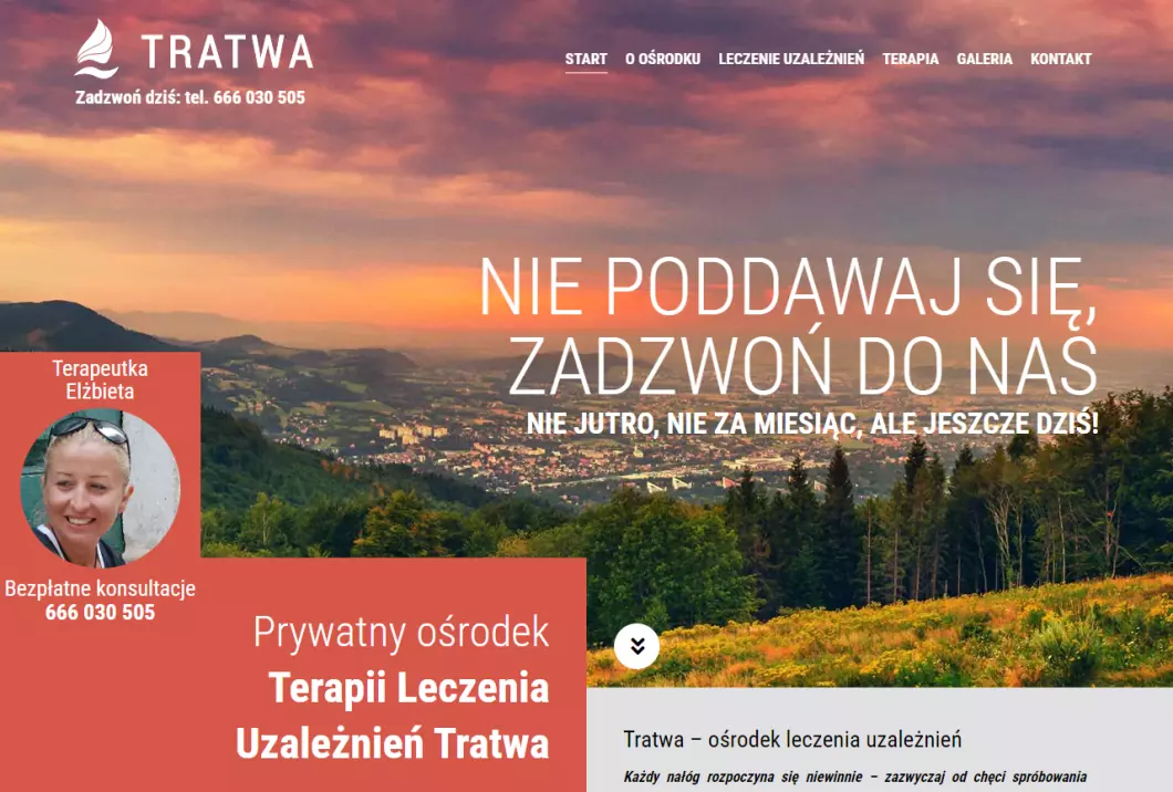 Prywatny Ośrodek Terapii Leczenia Uzależnień Tratwa - podgląd