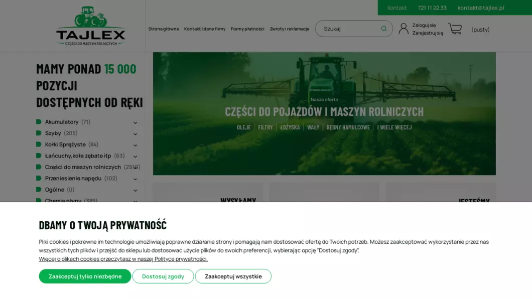 Części do maszyn rolniczych - Tajlex - podgląd