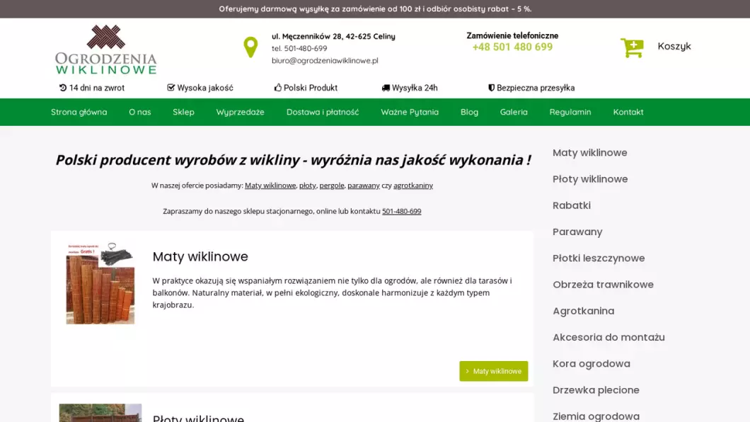 Ogrodzenia Wiklinowe - podgląd