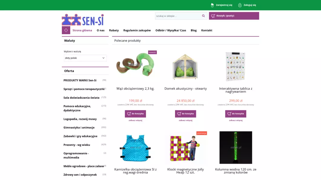 SEN-SI - Zabawki sensoryczne - podgląd