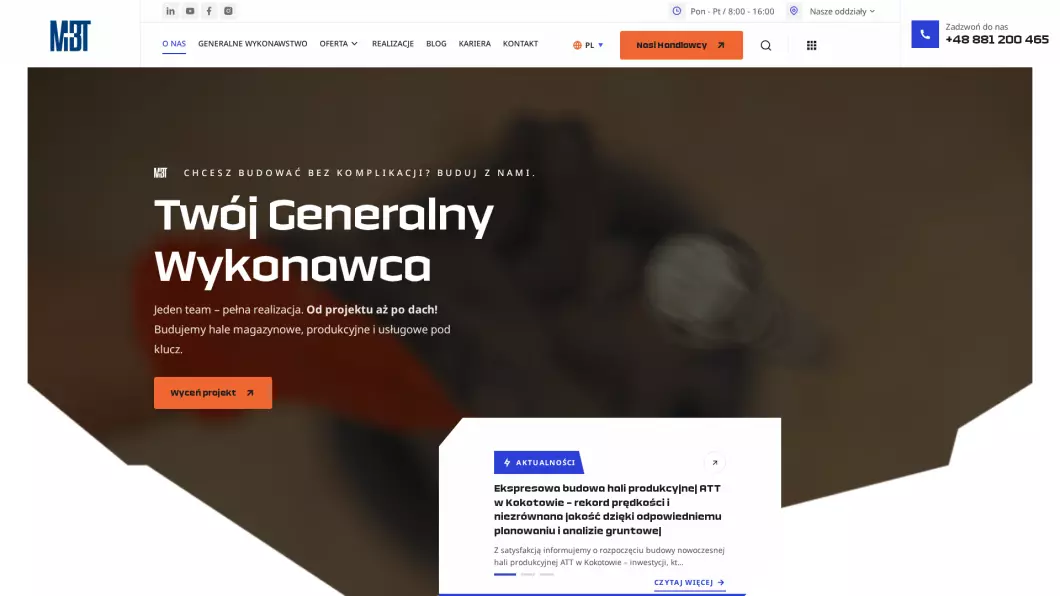 MBT - Generalny wykonawca - podgląd